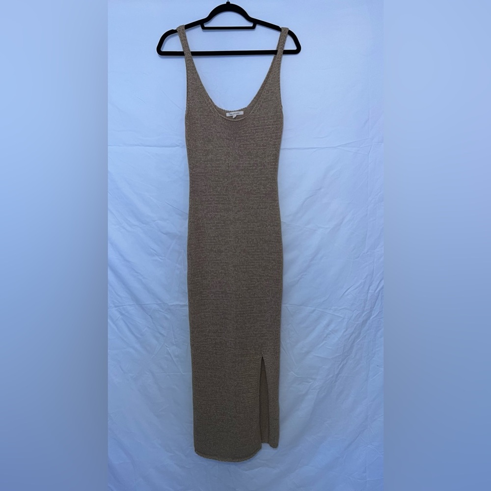 Tan knit dress